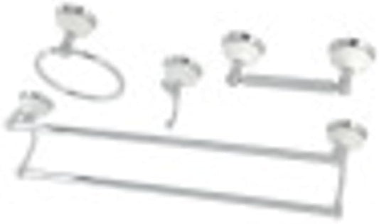 Kingston Brass BAK1113478C Victorian 4-Piece 24-Inch Dual Towel Bar Bathroom Accessory Set in Polished Chrome