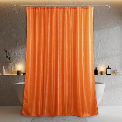 Orange Glitter Shower Curtains for Bathroom: Waterproof Washable 96"Lx72"W