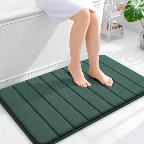 OLANLY Memory Foam Bath Mat 35x24, Super Soft and Absorbent Bathroom Rugs