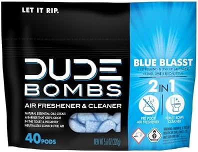 DUDE Wipes DUDE Bombs Toilet Bowl Stank Eliminator, Air Freshener, 40 Count