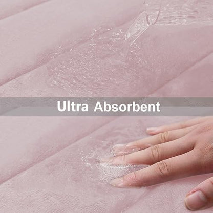 Buganda Memory Foam Bath Mat 60 x 24, Ultra Soft Absorbent Bathroom Rugs