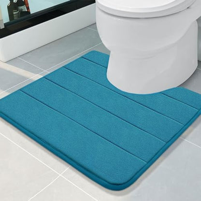 Buganda Memory Foam U-Shaped Toilet Rugs 20 x 20, Absorbent Bathroom mat