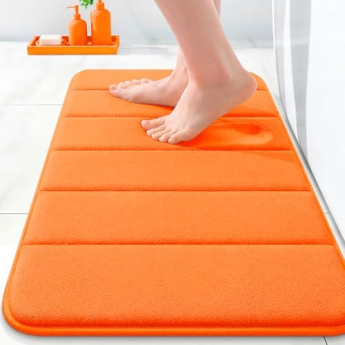 OLANLY Memory Foam Bath Mat 35x16, Super Soft and Absorbent Bathroom Rugs