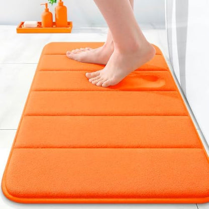 OLANLY Memory Foam Bath Mat 35x16, Super Soft and Absorbent Bathroom Rugs