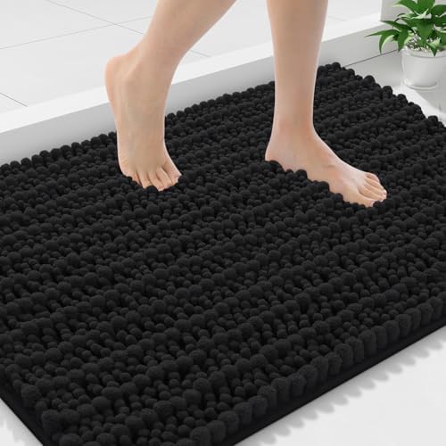 Smiry Bathroom Rugs 36X24, Extra Soft Rubber Backing Chenille Bath Mats