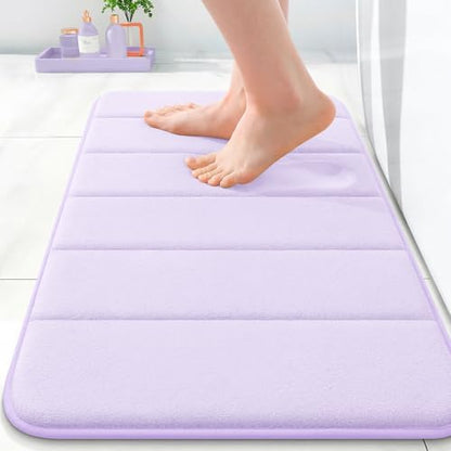 OLANLY Memory Foam Bath Mat 24x16, Super Soft and Absorbent Bathroom Rugs