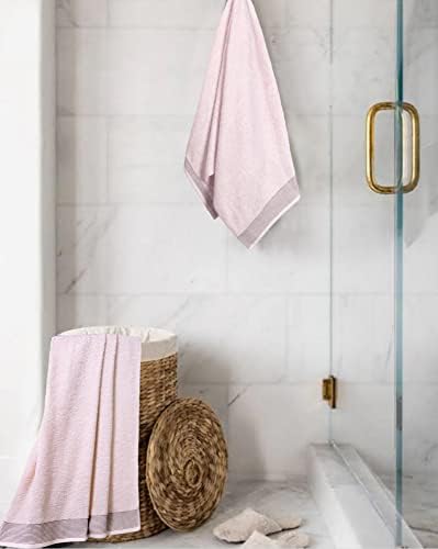 Belizzi Home Ultra Soft 2 Pack Oversized Bath Towel Set 28x55 inches, 100% Cotton Large Bath Towels, Ultra Absorbant Compact Quickdry & Lightweight Towel, Ideal for Gym Travel Camp Pool - Pink