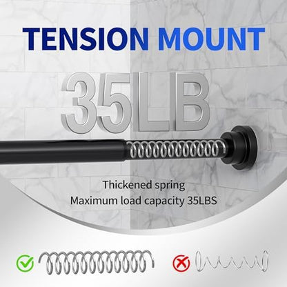Mcrbeay Shower Curtain Rod, 1" Diameter Heavy Duty Tension Shower Rod