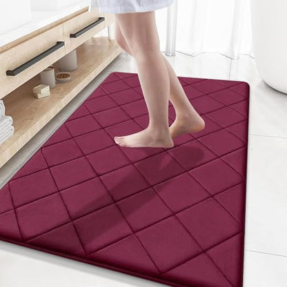 OLANLY Memory Foam Bath Mat 59x34, Ultra Soft and Absorbent Bathroom Rugs