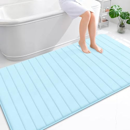 OLANLY Memory Foam Large Bath Mat 70x46, Super Soft Absorbent Bathroom Rugs