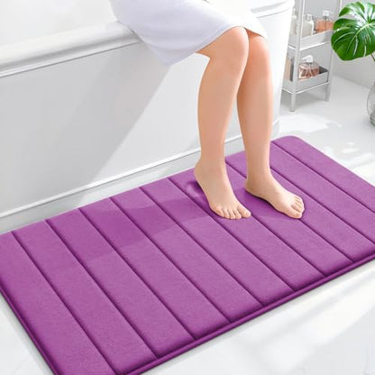 OLANLY Memory Foam Long Bathroom Rugs Runner 44x24, Super Soft Absorbent