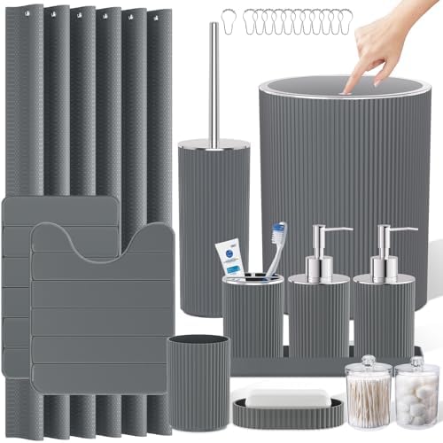 Grey Bathroom Accessories Set - Bathroom Sets