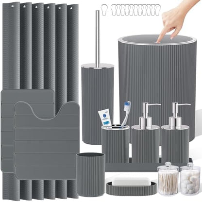Grey Bathroom Accessories Set - Bathroom Sets