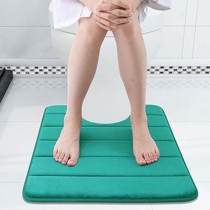 Buganda Memory Foam U-Shaped Toilet Rugs 24 x 20, Absorbent Bathroom mat