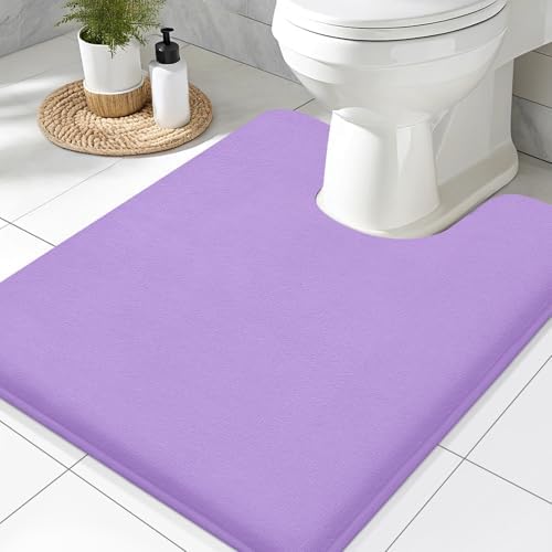 Smiry Memory Foam Toilet Rugs 24x20, Extra Soft Absorbent Bathroom Rugs