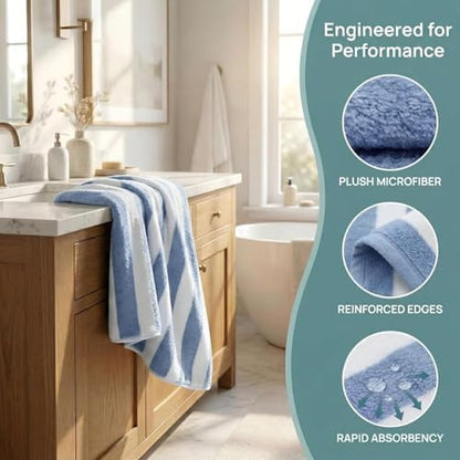 Microfiber Bath Towel 35x70in - Ultra Soft Quick Dry, Lightweight for Gym, Spa, Travel | Hotel Grade & Multi-Use| Single Pack