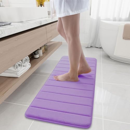 Buganda Memory Foam Bath Mat 47 x 17, Ultra Soft Absorbent Bathroom Rugs