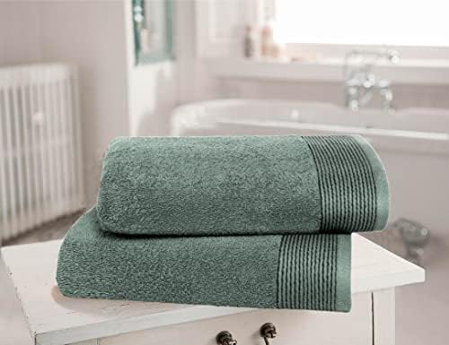 Belizzi Home Ultra Soft 2 Pack Oversized Bath Towel Set 28x55 inches, 100% Cotton Large Bath Towels, Ultra Absorbant Compact Quickdry & Lightweight Towel, Ideal for Gym Travel Camp Pool - Jade