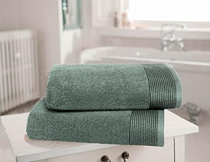 Belizzi Home Ultra Soft 2 Pack Oversized Bath Towel Set 28x55 inches, 100% Cotton Large Bath Towels, Ultra Absorbant Compact Quickdry & Lightweight Towel, Ideal for Gym Travel Camp Pool - Jade