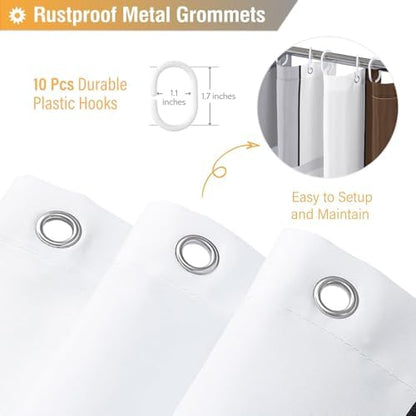 BTTN 54x78 Stall Modern Geometric Waterproof Fabric Shower Curtain, Brown