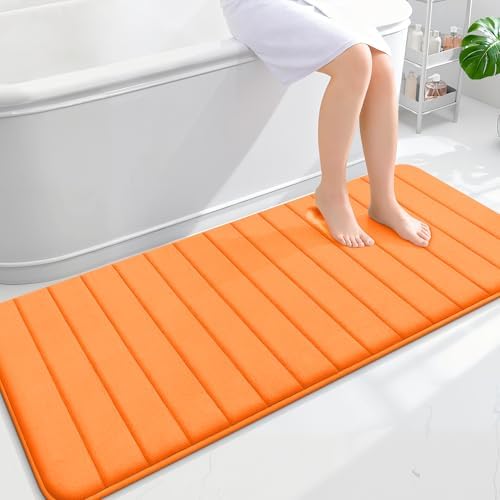 OLANLY Memory Foam Long Bathroom Rugs Runner 59x24, Super Soft Absorbent