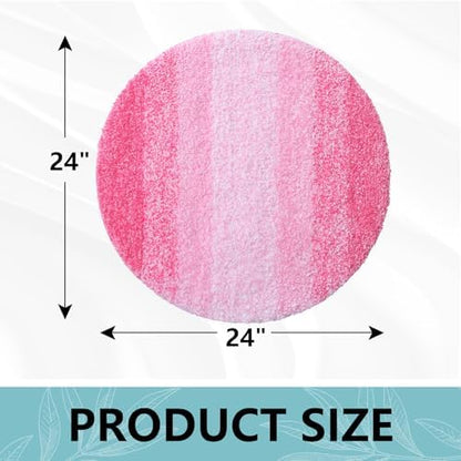 Arotive Microfiber Bathroom Rugs, Shaggy Soft and Absorbent Bath Rug, 24x24