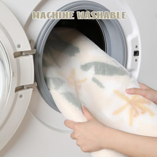 Cloud-Shaped Lily Bath Mat, Soft Non-Slip Fluffy Fresh Flowers Bathroom Rug, Ultra Absorbent Microfiber Shaggy Door Mat, Machine Washable Bath Rug Carpet for Bathtub Bedroom 20x31 Inch (White Lily)