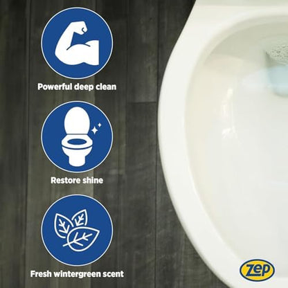Zep Acidic Toilet Bowl Cleaner - 32 oz (Case of 4) - ZUATBC324 - Experience the Ultimate Cleaning Power with Our 2x Thicker Clinging Formula, Designed to Deliver a Professional-Quality Clean