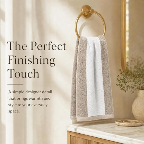 Decorative Hand Towels Set of 2 - Soft Boho Cotton for Bathroom or Kitchen