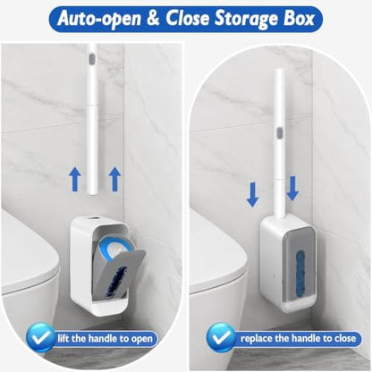Disposable Toilet Brush-Toilet Bowl Cleaner Wand with 48 Refills