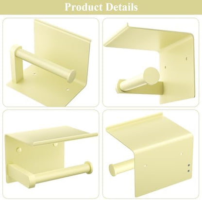 Toilet Paper Holder with Shelf Wall Mounted Toilet Paper Roll Dispenser