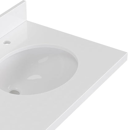 ARIEL Cambridge 67 Inch Double Oval Sink Bathroom Vanity with Pure White Quartz Countertop 1.5 Inch in Vintage Green