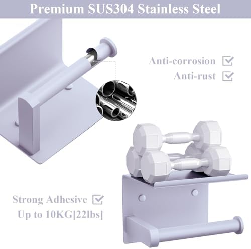Toilet Paper Holder with Shelf Wall Mounted Toilet Paper Roll Dispenser
