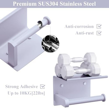 Toilet Paper Holder with Shelf Wall Mounted Toilet Paper Roll Dispenser