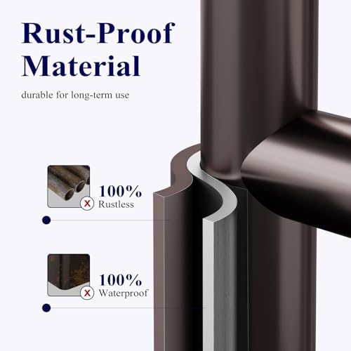 Kitsure Metal Toilet Paper Holder Free Standing, Medium, Brown