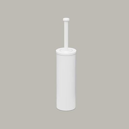 Gatco 1481W Latitude II Toilet Brush Holder, Freestanding Bathroom Toilet Brush Set, Matte White