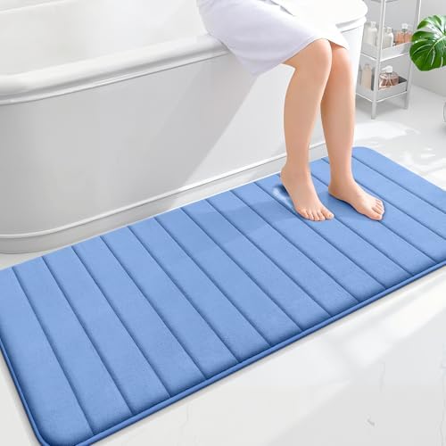 OLANLY Memory Foam Long Bathroom Rugs Runner 59x24, Super Soft Absorbent