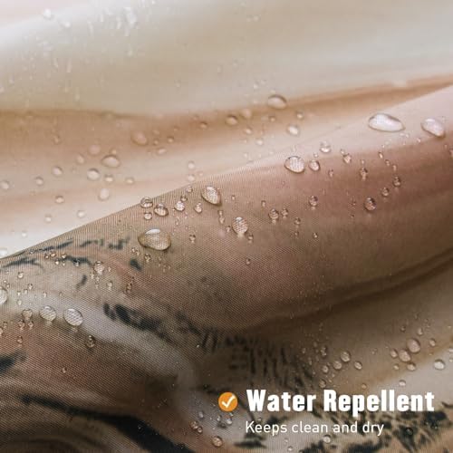 Brown Marble Fabric Shower Curtain, Abstract Watercolor, 72 x 72 Inches