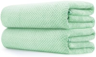 Extra Large Bath Towel Sheet Set 35x70 Inches Oversized Bath Towels Set,Jumbo Large Microfiber Quick Dry,Lightweight,Super Soft,Highly Absorbent Towel Set for Bathroom,Hotel,Pack of 2(2PCS Green)