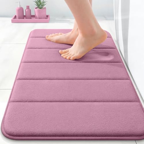OLANLY Memory Foam Bath Mat 24x16, Super Soft and Absorbent Bathroom Rugs