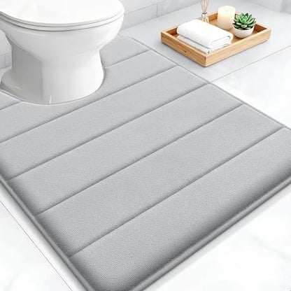 OLANLY Memory Foam Toilet Rugs U Shaped 24x20, Super Soft and Absorbent