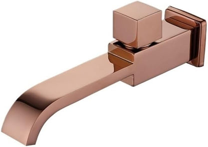 Faucet Only Cold Brushed in-Wall Bathroo Faucet Bathroom Sink Basin Mixer Tap Set(Rose Gold) Faucet