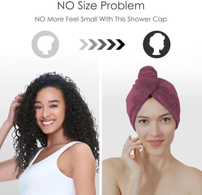 TENSTARS Hair Towel Wrap for All Hair Types, 5 Pack Microfiber Turban