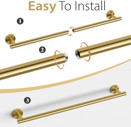 24 Inch Gold Towel Bar for Bathroom Wall Mounted,SUS304 Stainless Steel