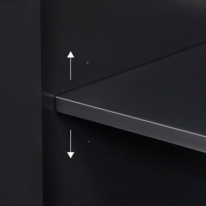 ARIEL Milan Bathroom Storage Cabinet 65”H x 20”W x 16”D Black