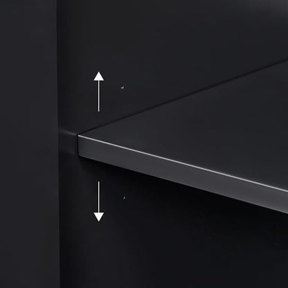 ARIEL Milan Bathroom Storage Cabinet 65”H x 20”W x 16”D Black