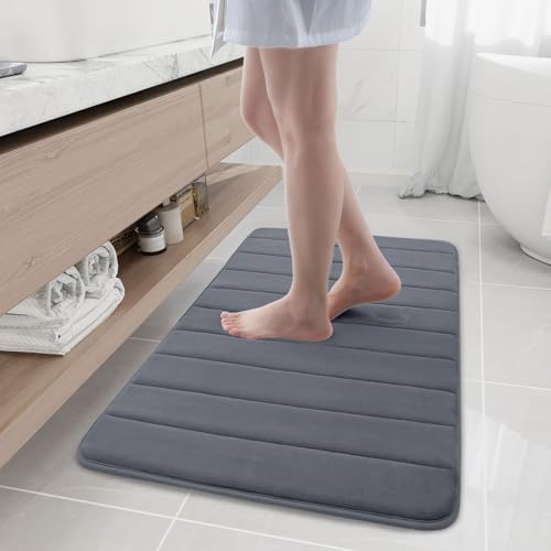 Buganda Memory Foam Bath Mat 40 x 24, Ultra Soft Absorbent Bathroom Rugs