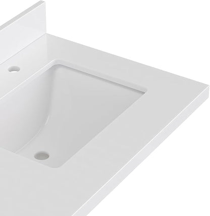 ARIEL Cambridge 67 Inch Double Rectangle Sink Bathroom Vanity with Pure White Quartz Countertop 1.5 Inch in Vintage Green