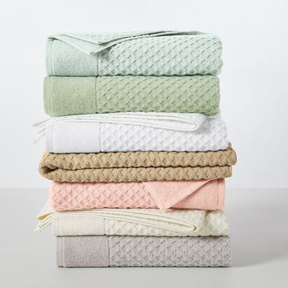 Great Bay Home Oversized Bath Sheets - 100% Cotton 2 Pack 68x35 Extra Large Towel - Absorbent, Durable, Quick-Dry Towels for Bathroom (Light Grey)