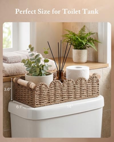 Toilet Paper Storage Basket for Toilet Tank, Bathroom Organizer